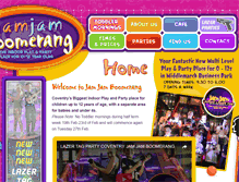 Tablet Screenshot of jamjamboomerang.co.uk